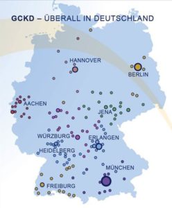 The location of the nine regional centers that conduct and coordinate onsite study visits can be seen on the map.